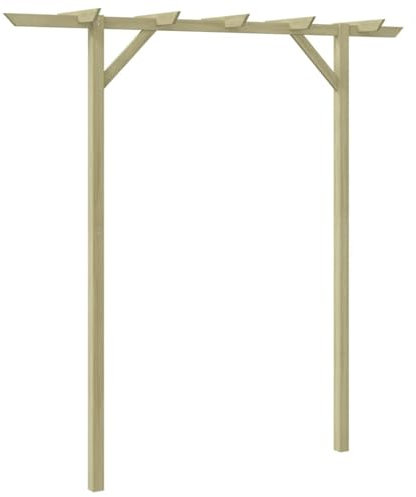 Ailgely Gartenpergola Pergola Kiefernholz Impägniert Rosenbogen aus Imprägniertem Holz Pergola Gartenpergola Rankhilfe 200 x 40 x 205 cm