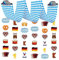 WEDNOK Oktoberfest Hängende Banner 270x30cm Bayrische Deckendakoration Blau Weiß Bayern Partybanner Wiesn Party Deko Oktoberfest Partyzubehör für Bierzelten Biergarten München Bier Festival