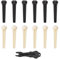 12 pezzi Chiodi vocali per chitarra acustica, 1 pezzo chitarra Qin, Chiodi vocali per corde per chitarra, strumenti musicali per bridge pins, dialer Tools