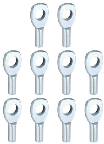 PATIKIL Cable Ball Stopper, 10pcs Gym Machine Accessories for 6mm Cable Fitness Equipment Wire Rope Port Joint Replacement Parts for Home Gym Machine,Silver