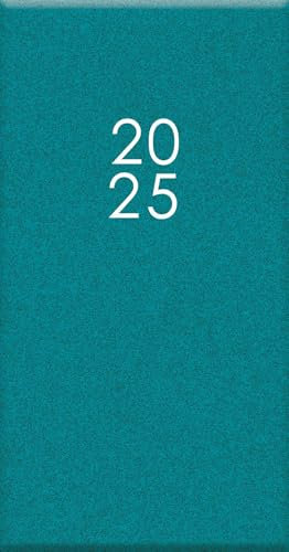 Taschenkalender 2025, schmal, blau, glitzernd, stilvoll, Hardcover, Wochenansicht, Geschenk