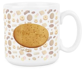 Rich Tea Mug - Novelty Biscuits Foodies Gifts - Tea/Coffee Ceramic White Cup Funny Present