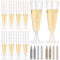 CYEER 100 bicchieri da spumante in plastica, 160 ml, in plastica, monouso, impilabili, per matrimoni, compleanni, feste, balli e Natale