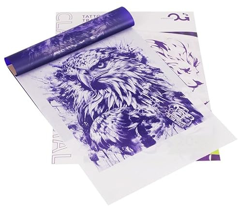 OG Tattoo-Transferpapier für Vinyl, 20 Blatt, Tattoo-Schablonenpapier, A4, 21,6 x 30,8 cm, Kohlepapier zum Nachzeichnen mit Cricut-Transferband für Aufkleber, Schilder, Fenster, Aufkleber