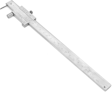 Vernier Caliper, Edelstahl Messschieber, tragbare Schieblehre mit Reißzirkel, für Holz, Kunststoff, Eisen