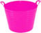 Easy Shopping® 45 Litre Large Flexi Tub Multipurpose Storage Solution for Home Garden Flexible Plastic Rubber Container Bucket In Several Colour MADE IN U.K. (Pink)