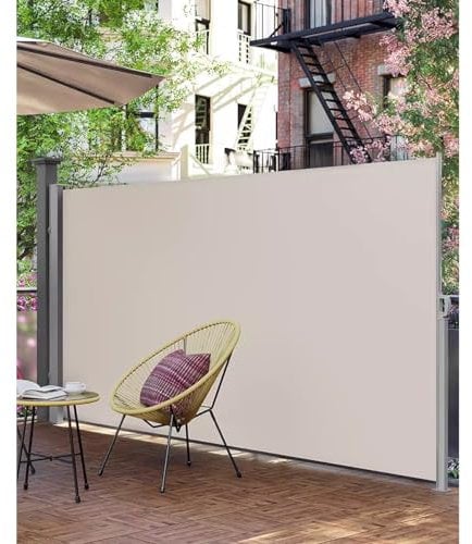 Retractable Side Awning - Privacy Screen, Waterproof, Sun Protection, Opaque Side Roller Blinds For Balconies And Gardens