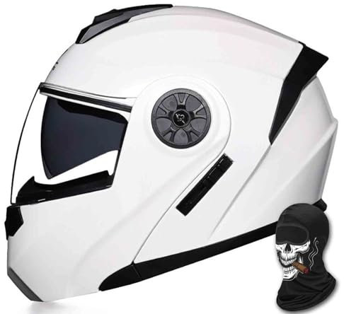 Casque de moto à visière rabattable pour adultes et adolescents casque de moto intégral modulaire avec double pare-soleil pour hommes et femmes scooter cruiser vélo de rue course,Color D-S(54~55cm)