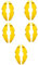 OUNONA 5 Pairs Modified Caliper Cover Car Decor Decorative Brake Caliper Cover Front Brake Caliper Decoration Car Disc Brake Covers Auto Disc Brake Covers Car Disk Brake Cover Yellow Abs