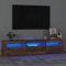Capwee Mobile Porta TV 180 cm Mobile Porta TV Moderno con Luci LED Mobile TV Soggiorno 180 cm Mobiletto Televisore in Legno-Rovere fumo-180 cm