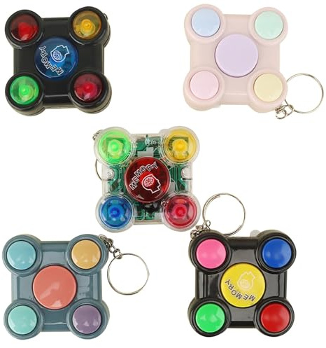 Tragbares Gedächtnisspiel, tragbares leuchtendes Gedächtnisspiel – Gehirnspiele mit Lichtern und Klängen | Cooles sensorisches Spielzeug, lustiges Frage- und Antwort-Spiel, Kompliment-Geschenk
