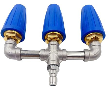 Ugello rotante a triplo ugello per idropulitrici, rotazione a 360°, migliora l'efficienza di pulizia