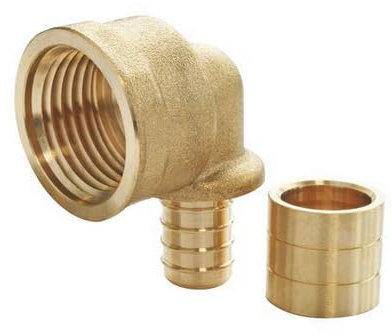 Raccord femelle coudé à glissement pour tube PER - Montage facile, résistant à la corrosion, norme NF, pression max 10 bars, température 5°C à 90°C (Ø 16 1/2)