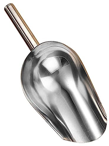 CIYODO pala de acero inoxidable pepita chaquetas hielo para cucharón pala de cereales SCOOP CUBE ICE pala de grano de cocina stainless steel tongs cucharada de Silver