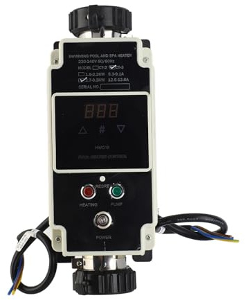 2.7 to 3.3KW Pool Heater Electric Swimming Pool Water Heater Hot Tub Thermostat with Digital Display for Hot Tub Spa Bathtub