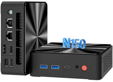 Mini-PC, Intel Single Lake N150 (Beat N100/N95, bis zu 3,6 GHz), 16 GB RAM 512 GB SSD Dual LAN, Mini Computer Windows 11, 4K Triple Display, Type-C/WiFi 6/BT5.2/Micro PC für