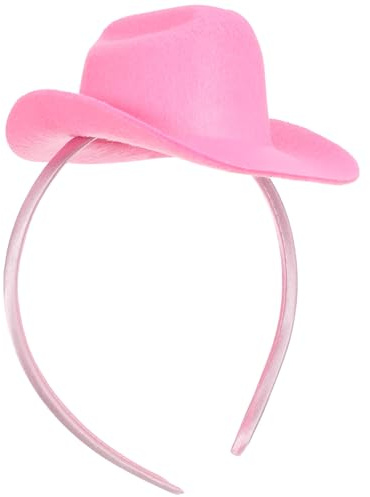 Cowboyhut Stirnband Kleiner Cowgirlhüte 1 Stück Rosa für Karneval