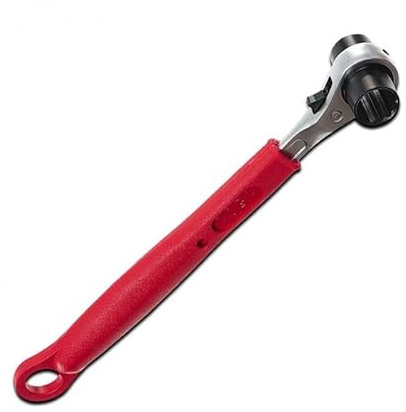 FERRI GROUP Chiave a Cricchetto per Ponteggio 21/22 mm Rivestita – Chiave Professionale per Giunti Ponteggio – Attrezzo Edilizia Robusto e Antiscivolo