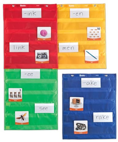Learning Resources Tableaux Carrés pour Tableau à Poches (Jeu de 4)