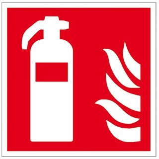 Protection contre l'incendie caractères – Film Protection contre l'incendie Extincteur Panneau autocollant 148 x 148 mm