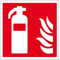 Brandschutzzeichen - Brandschutzschild Feuerlöscher Folie selbstklebend 148 x 148 mm