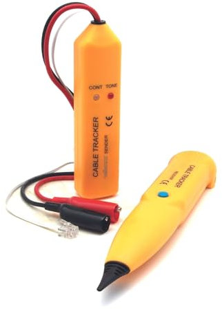 Velleman Localizzatore di cavi e tester per cavi con generatore di toni per rilevare rotture di cavi, cavo perimetrale per tutti i robot rasaerba, cavi elettrici e cavi telefonici.