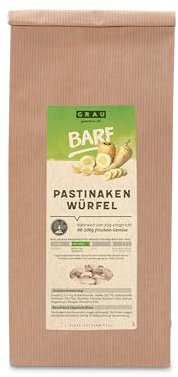GRAU – l'originale – verdure essiccate per BARF per cani - cubetti di pastinaca, 1 confezione (1 x 500 g), alimento complementare per cani