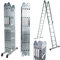 WORHAN SCALA MULTIUSO IN ALLUMINIO 6.7m PIEGHEVOLE MULTI POSIZIONE 14 FUNZIONI CON STABILIZZATORI KS6.7