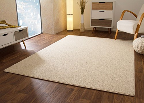 Steffensmeier Designer Teppich Modern Berber Sydney in Creme, Wollsiegel Qualität, Größe: 240x340 cm