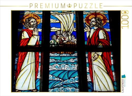 CALVENDO Puzzle Glasfenster im Königsberger Dom in Kaliningrad | 1000 Teile Lege-Größe 64 x 48 cm Foto-Puzzle für glückliche Stunden