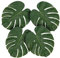 Boland 52210 - Palmenblätter, 29x33 cm, 4 Stück, Grün, Beachparty, Partydekoration, Mottoparty, Themenparty,Palmwedel, Monstera, Kunstblätter, Hawaiian, Tischdeko, tropische Blatter