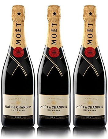 LOT 3 CHAMPAGNES MOËT & CHANDON BRUT MOËT IMPERIAL 75CL