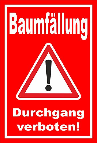 Melis Folienwerkstatt Aufkleber Baumfällung - 30x20cm – 20 VAR S00359-053-D