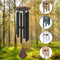 Windspiel für den Außenbereich, tiefer Ton, Windspiel für den Außenbereich, Sympathie-Windspiel mit 6 abgestimmten Röhren, Elegantes Glockenspiel für Gartenterrasse, Schwarze Windspiele