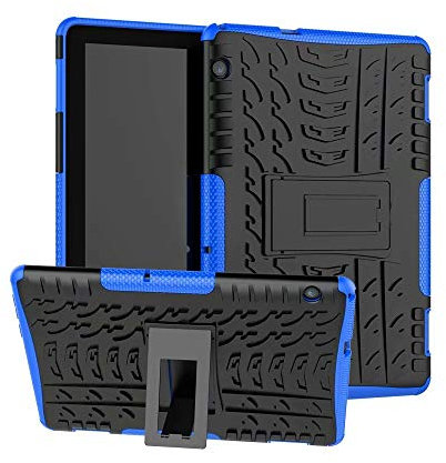 XITODA Huawei MediaPad T5 10 Case, Armor Style Hybrid PC + TPU Protective Case with Stand for Huawei Mediapad T5 10 10.1 inch 2018 Tablet Cover Protection - Dark blue
