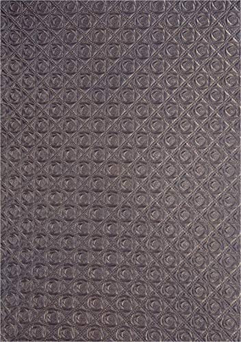 Netuno 5 Blatt Deko-Papier mit Muster 180 x 250 mm 150g Motivpapier Perlmutt-Grau-Braun geprägt mit Rosen Bastelpapier bunt gemustert für Origami Scrapbooking Journaling Papier Deko Craft Paper