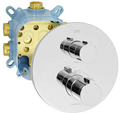 Welfenstein Thermostat Armatur EB-T63 mit Montagebox und 3-Wege Umsteller