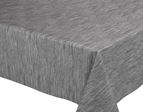 BEAUTEX Wachstuchtischdecke grau eckig 200x140 abwischbar fleckenabweisend | wasserundurchlässig, pflegeleicht, strapazierfähig, zuschneidbar, langlebige Qualität, ideal für Esszimmer, Balkon und Garten