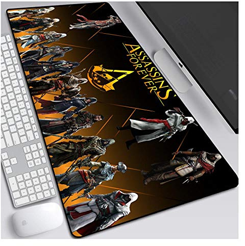 Mauspad Assassin's Creed 900X400mm Mauspad, Speed ​​Gaming Mousepad, Erweitertes XXL großes Mousemat mit 3mm starker Basis, für Notebooks, PC, I