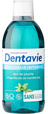 DENTAVIE Mundwasser für frischen Atem, Blütenwasser mit Bio-Minze Dentavie