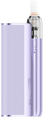 GEEKVAPE WENAX M Starter Kit, Electronic Cigarette with Pod System, 400 mAh, Wenax M Power Bank 2500 mAh, Wenax M1 Mini Kit 2 ml, Wenax M1 Pod cartridge, Filter Drip Tip (Viola pastello)