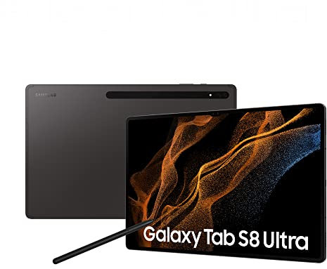 Samsung Galaxy Tab S8 Ultra, 14,6 Zoll, 256 GB interner Speicher, 12 GB RAM, 5G, Android Tablet inklusive S Pen, Graphite, inkl. 36 Monate Herstellergarantie