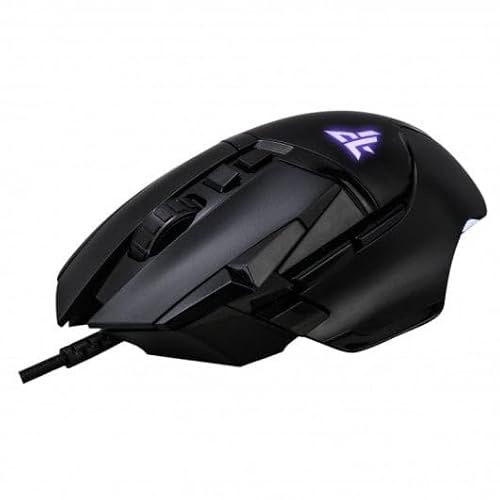Tempest X8 Keeper Ratón Gaming RGB, Sensor Óptico 10.000 dpi, Diseño Ergonómico, Botones Laterales Programables, Cable Trenzado 1,8m, Iluminación RGB, Negro