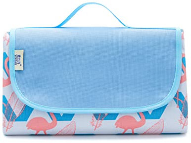 HNDXLHH Picknickdecke 200X200 Flamingo Picnic Blanket Wasserdicht, Picknick-Matte mit Tragegriff, Faltbar Picknick Decke,Outdoor Stranddecke für Camping, Picknick, Reise