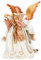 Magie di Natale Angelo per presepe statuetta con vestiti in tessuto colore Oro decorazione natalizia