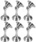 Door Stops 6 Pack, Magnetic Door Stopper, Stainless Steel Door Catch Door Holder for Wall with Double-Sided Adhesive Tape No Need to Drill, Silver