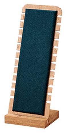 GERUI Schmuckständer Halskette Schmuckhalter aus Holz Kettenständer Schmuckständer Jewelry Organizer Schaufenster Halter für Halsketten Anhänger Kette Armbänder (grün)
