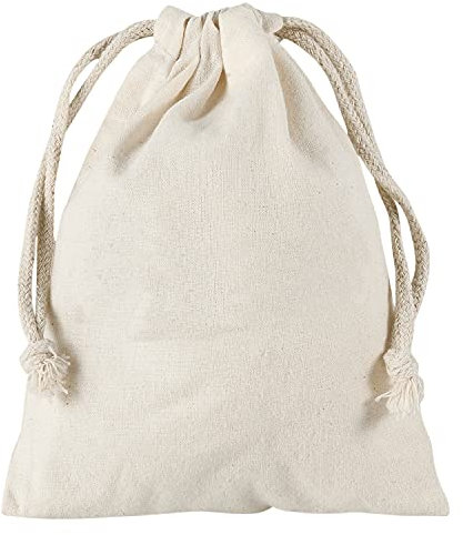 10 Stück | Beutel Klein Stoffbeutel 10x14 cm Set zum Bemalen |Mini Tasche Beutel Geldsack - Geschenktüten - Geburtstagstüten für Kindergeburtstag DIY Mitbringsel für Hochzeit Party in Natur