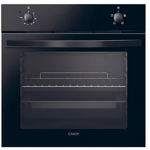 Candy Idea FIDC N100, Horno Eléctrico, 70L, 1 Bandeja y 1 Rejilla, Limpieza Aquactiva, 4 Funciones, 2 Mandos Mecánicos, Puerta Doble Cristal, Negro