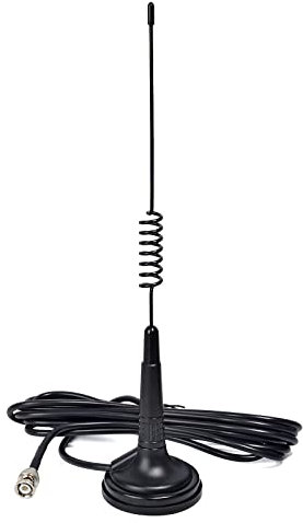 HYS Antenna CB da 27 MHz con supporto magnetico, compatibile con radio portatili e scanner Cobra, Midland, Uniden, Maxon (BNC)